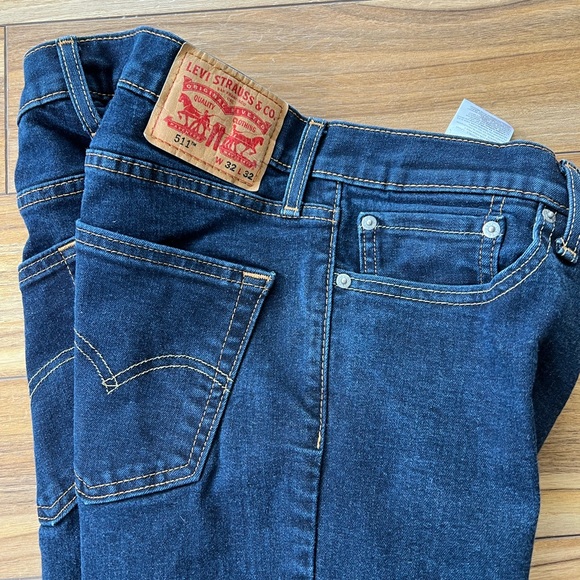 Levi’s Men’s 511 Slim Fit Jeans 32x32 color: dark hollow waterless - NEW - Picture 3 of 4